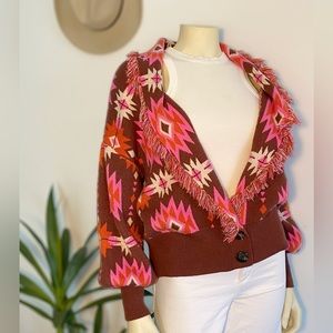 THML Aztec Knit Sweater (size: small)